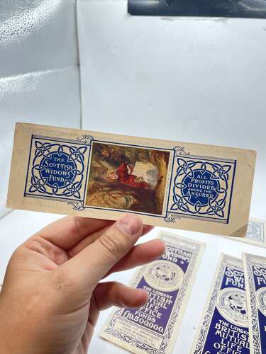 Job Lot Of WW1 To WW2 Scottish Widows Fund Bookmarks For Mutual Life Assurance