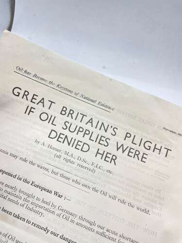 Pre WW2 Great Britains Plight If Oil Suppliers We’re Denied Her Flyer
