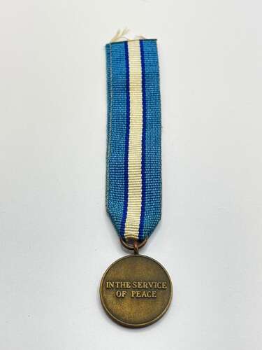 Post WW2 United Nations Cyprus Miniature Medal With Ribbon