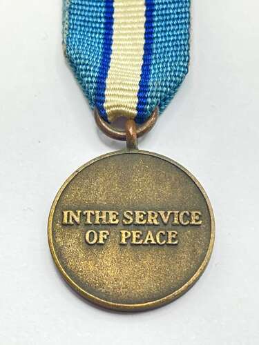Post WW2 United Nations Cyprus Miniature Medal With Ribbon