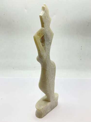 Vintage Hand Carved Soapstone Nude Female Dancing Figure