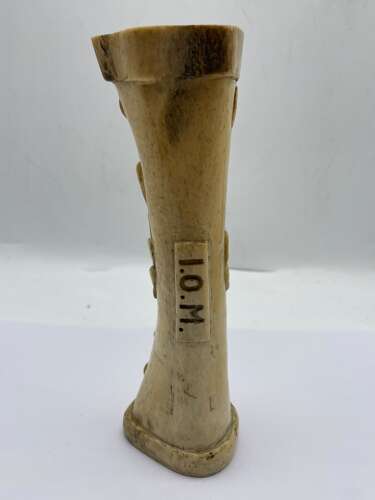 WW1 Knockaloe Internment Camp Isle Of Man Prisoner Of War Ox Cattle Carving
