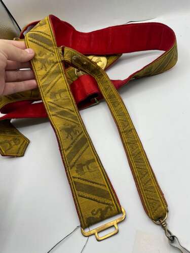 Pre WW2 Spanish Fascist Ceremonial Cartridge Belt, Pouch & Belt With Buckle