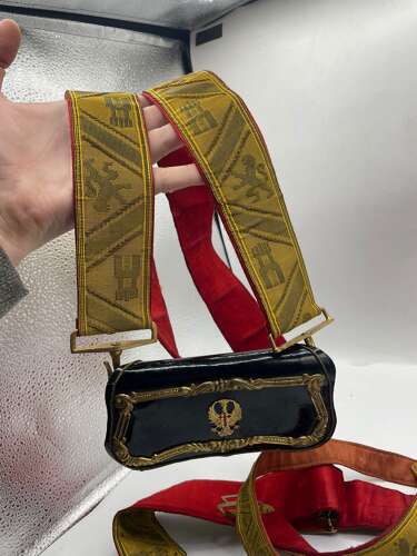 Pre WW2 Spanish Fascist Ceremonial Cartridge Belt, Pouch & Belt With Buckle