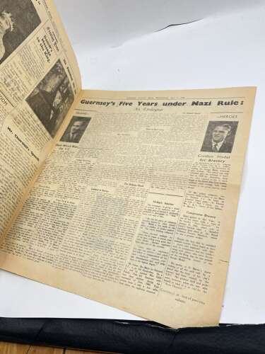 WW2 British Guernsey Evening Press May 9th 1945 Peace & Liberation Newspaper