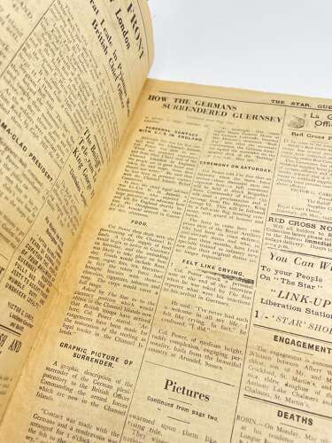 WW2 Guernsey The Star May 9th 1945 Liberation Of German Occupation Newspaper