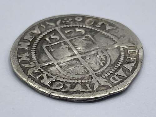 Antique Elizabeth 1st Sixpence Hammered Silver Coin 1575 - Good Condition