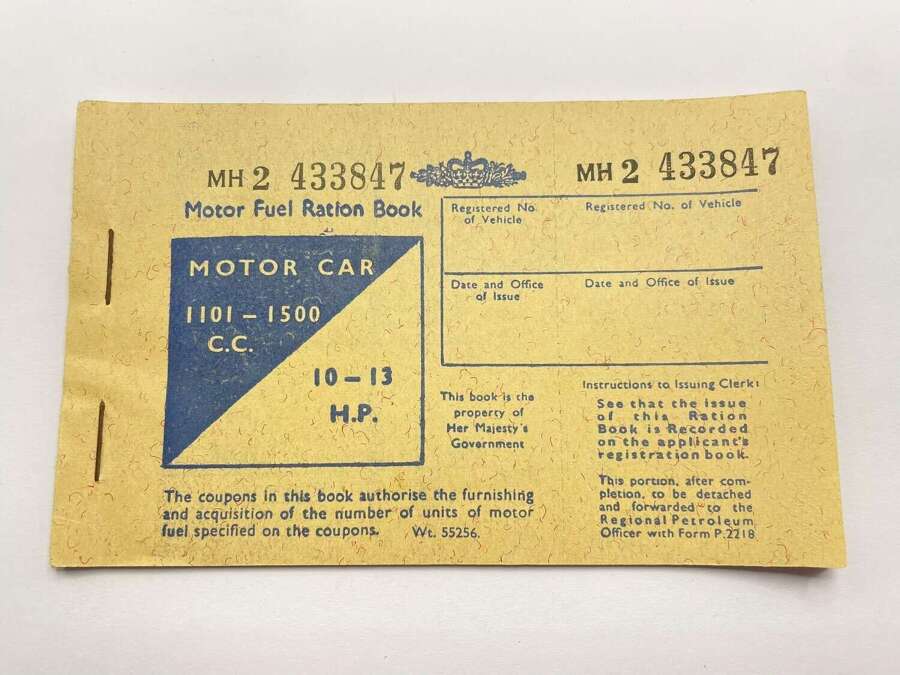Post WW2 British Motor Fuel Ration Book Unused/ Un Issued
