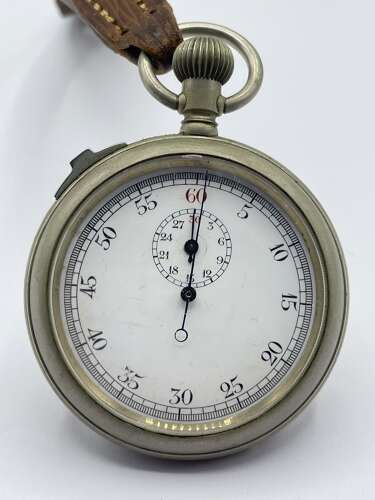 WW1 1916 Dated British Army Moise Dreyfuss Mark II Working Stop Watch & Strap