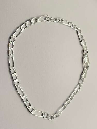 Beautiful Sterling Silver Unisex Figaro Chain Bracelet